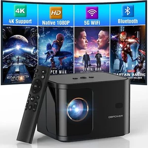HD 1080P 5G WiFi Bluetooth Home Theater Projector Cinema 300 ANSI 4k Support - Picture 1 of 9