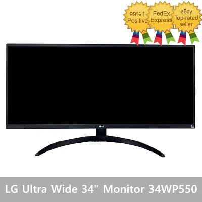 LG Ultra Wide 34" Monitor 34WP550 IPS 21:9 WFHD 2560 x 1080 HDR10 - Tracking - Image 1 of 2