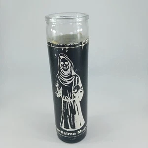 Zoltar Santa Muerte Heiliger Tod Schwarz Retro Heidentum Andacht Gebetskerze - Bild 1 von 17