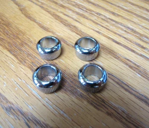 60-70er Teisco Bass Tuner Buchsen / Stimmwirbel Chrom 4er Set - Bild 1 von 2