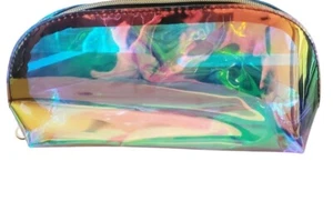 Kosmetiktasche mit schillerndem Reißverschluss und holografischem Finish & robustem Design - Bild 1 von 2