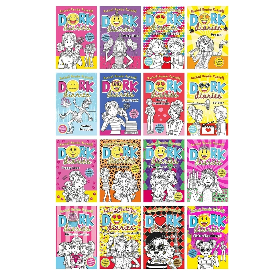 Dork Diaries By Rachel Renee Russell 16 Books Collection Set Party Time, Popstar - Image 1 of 4