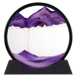 3D Moving Sand Art Picture Round Glass Hourglass Deep Sea Sandscape Home Decor
