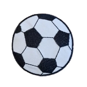 Patch Aufnäher Ball Fußball Sport Durchmesser 7 cm Thermoaufkleber - Bild 1 von 1