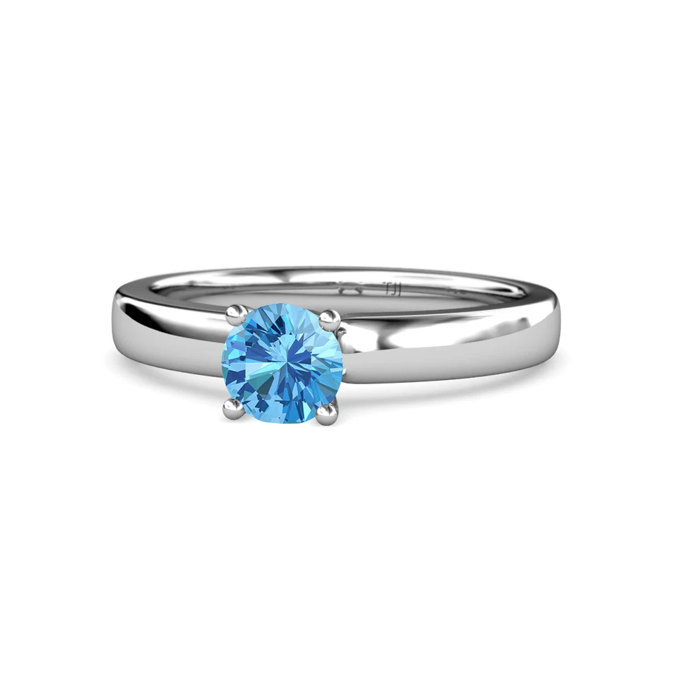 Blue Topaz Solitaire Engagement Ring 1.05 ct in 14K Gold JP:78256 - Image 1 of 1