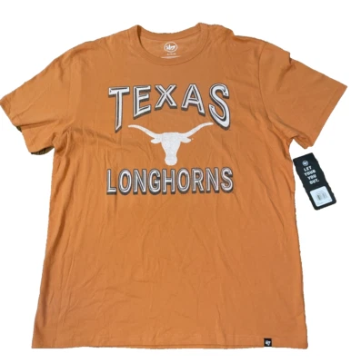 Nova Camiseta Texas Longhorns Tamanho XL Feminina Laranja Temperada 100% Algodão Marca 47 - Imagem 1 de 4