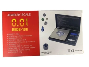Jewlery Scale Red8-100 Grams Battery Operated - Picture 1 of 3