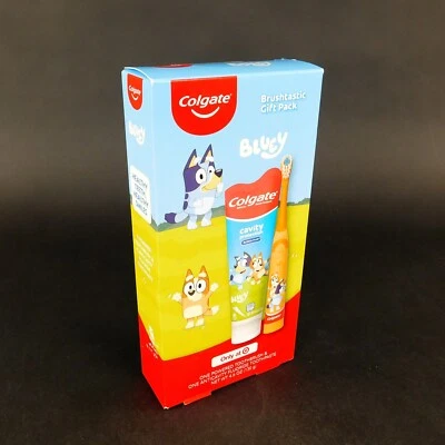 Cepillo de dientes AZUL Powered Colgate Fluoruro Burbuja Fruta Pasta de dientes Nuevo Foto 1 de 4