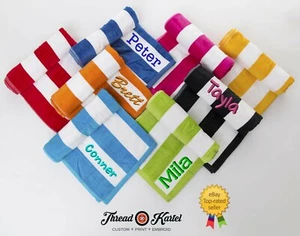 Personalised Beach Towels Custom Embroidered Towels Gifts - Picture 1 of 14