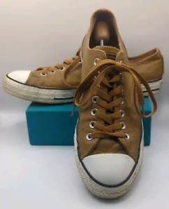 Tan/Brown Leather Converse All Stars UK 9.5 Trainers Sneakers Pumps - Picture 1 of 11