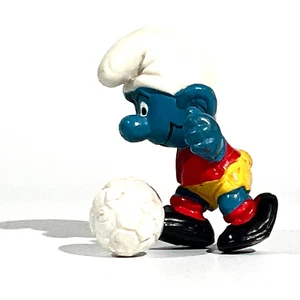 Figurine Schtroumpf Football - Schleich - PEYO - Vintage - 1980 Jouet Smurf - Imagen 1 de 7