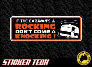 IF CARVAN IS ROCKING DON'T COME A KNOCKING CALCOMANÍA TRAJE NEW AGE JAYCO ELITE - Imagen 1 de 1