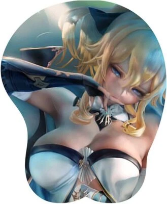 Anime Mouse Pad Genshin Impact Jean 3D Mouse Pad Anime with Wrist Support,Silico - Image 1 of 4