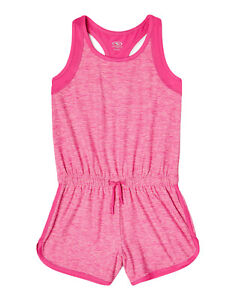 Athletic Works Girls Pink Active Romper Cinched Waist With Drawcord Size 10/12