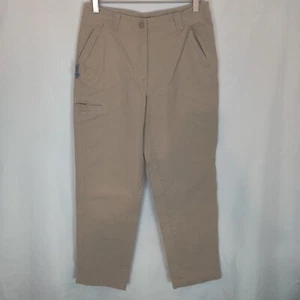 L.L. Pantalones chinos Bean para mujer 10 beige liso frente plano - Imagen 1 de 10