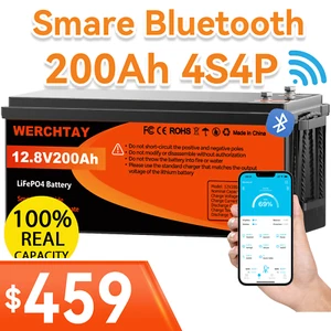 12V 200Ah Lithium Iron Phosphate Battery LiFePO4 Rechargeable Camping RV - Picture 1 of 16