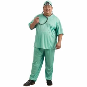 Doctor Surgeon Pants, shirt and hat Adult Plus Costume - Picture 1 of 2