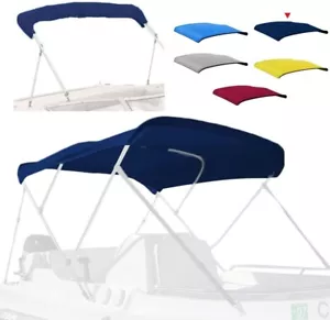4 Bow Bimini Top Replacement Cover, Zipper Sleeves Boat Awning (without Frame) - Picture 1 of 47