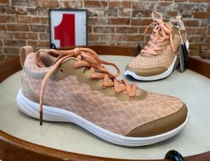 Vionic Bronze Peach Orthotic Printed Lace-up Sneakers Argile Python 7 New - Picture 1 of 3