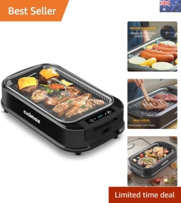 Effortless Kitchen Grilling: 1500W Indoor Non-Stick Grill with Smoke Reduction - image 1 of 4