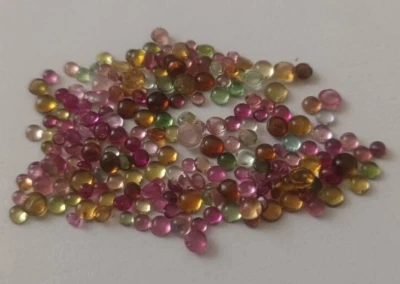 Natural Multi Colour Tourmaline Lot Loose Gemstone Cabochon 40 Caret 216 Piece - Image 1 of 4
