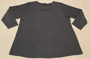 Cómoda túnica gris USA Plus 3X suave de gran tamaño elástica Boho Lagenlook fin de semana - Imagen 1 de 16