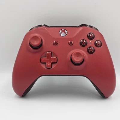 Xbox One Wireless Controller Deep Red Model 1708 Bluetooth Works Used For Parts - Image 1 of 4