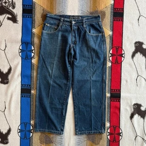 Vintage Y2K Southpole Baggy Wide Leg Denim Blue Jeans Size 32x28 Grunge Skate - Picture 1 of 9