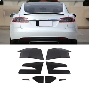 ABS Smoked Heck Rücklicht Lampe Blackout Cover Trim für Tesla Model S 2014-2021 - Bild 1 von 14