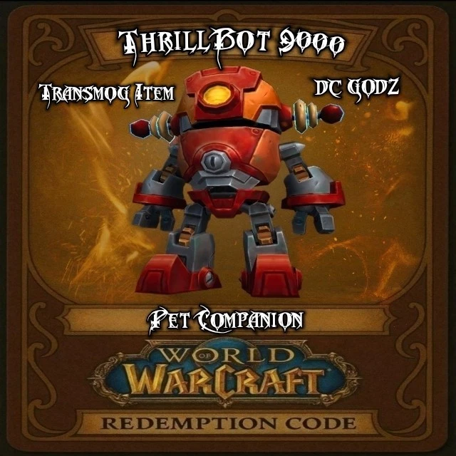 World of Warcraft - Thrillbot 9000 Pet Companion ✨️ 2024 Exclusive -Transmog TCG - Image 1 of 2