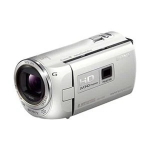 SONY HDR-PJ390 White HD Video Camera Recorder—Compact, 1080p, Built-in Projector - Picture 1 of 1