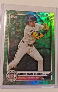 Mega caja Topps All-Star Game 2025 Christian Yelich lámina verde #31/99 cerveceros - Imagen 1 de 6