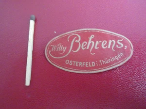 Osterfeld i. Thür. :   Siegelmarke :  Willy Behrens - Bild 1 von 1