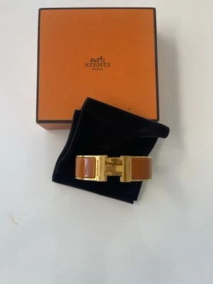 Pulsera Hermes esmalte oro Foto 1 de 4