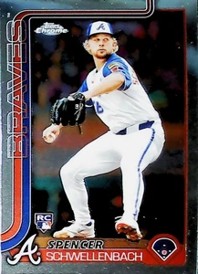2025 TOPPS CHROME #203 SPENCER SCHWELLENBACH ATLANTA BRAVES - Picture 1 of 2