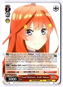 Good Relations, Itsuki Nakano Uncommon The Quintessential Quintuplets 2 5HY/W90- - Picture 1 of 2