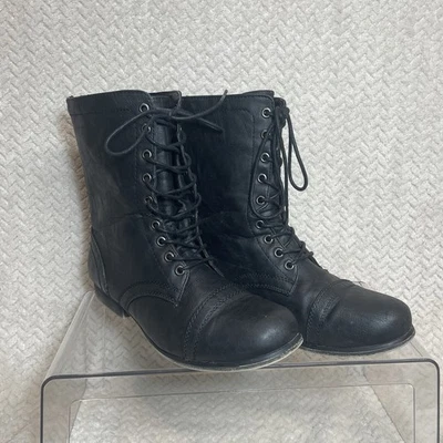 Botas grunge de combate negras con cordones Madden Girl talla 11 Foto 1 de 4