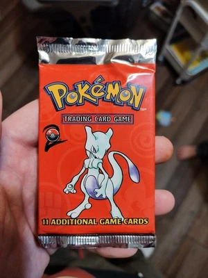 Pokemon Base Set 2 Mewtwo Art Open Pack w Original Cards! Perfectly Opened! Mint - Image 1 of 4