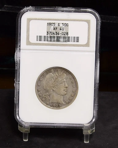 1905-S Barber Half Dollar - NGC XF40 (#48123-L) Cover