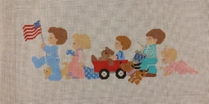 Children's Parade Embroidery Canvas 14 Count Mesh 10"x20" Stitch Area - Picture 1 of 3