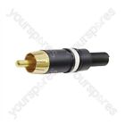 REAN Phono Plug with Gold Plated Contacts and Colour Coded Ring