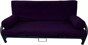 3 pz coprimaterasso futon full size, bulloni, copriletto, rivestimento viola - Foto 1 di 1