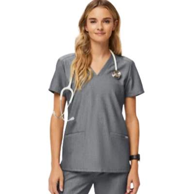 Blusa Médica FIGS Casma Tres Bolsillos Gris Grafito Manga Corta Para Mujer XL Foto 1 de 4