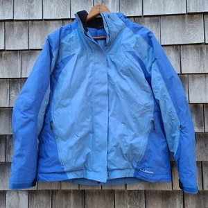 LL Bean Primaloft Ski Parka Winterjacke mit Kapuze Damen Large 0GCF4 blau - Bild 1 von 5