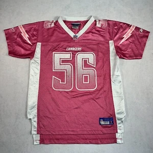 Reebok Los Angeles Chargers Football NFL Jersey Youth XL Pink Shawne Merriman 56 - Picture 1 of 12