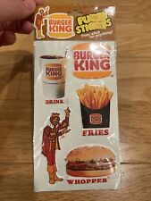 Vintage 1982 Burger King Puffy Stickers NOS Whopper Coffee Fries