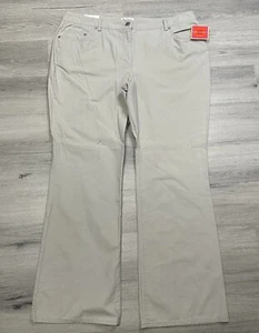 Isaac Mizrahi x Target Pants Womens 18 Khaki Bootcut Flat Front High Rise NEW - Picture 1 of 8
