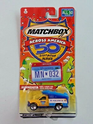 Matchbox Across America Minnesota Ford F-Series Pickup Truck with Raft NEW 221 - Image 1 of 4