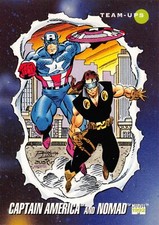CAPTAIN AMERICA & NOMAD / 1992 Marvel Universe Series 3 (Impel) BASE Card #80