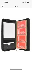 Genuine Leather 160 Cards Business Name ID Credit Card Holder Book Case Keeper O - Picture 1 of 1